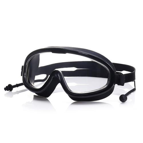 Children's swimming goggles waterproof and anti-fog high-definition men's and women's large-frame adult swimming goggles professional training diving cap set
