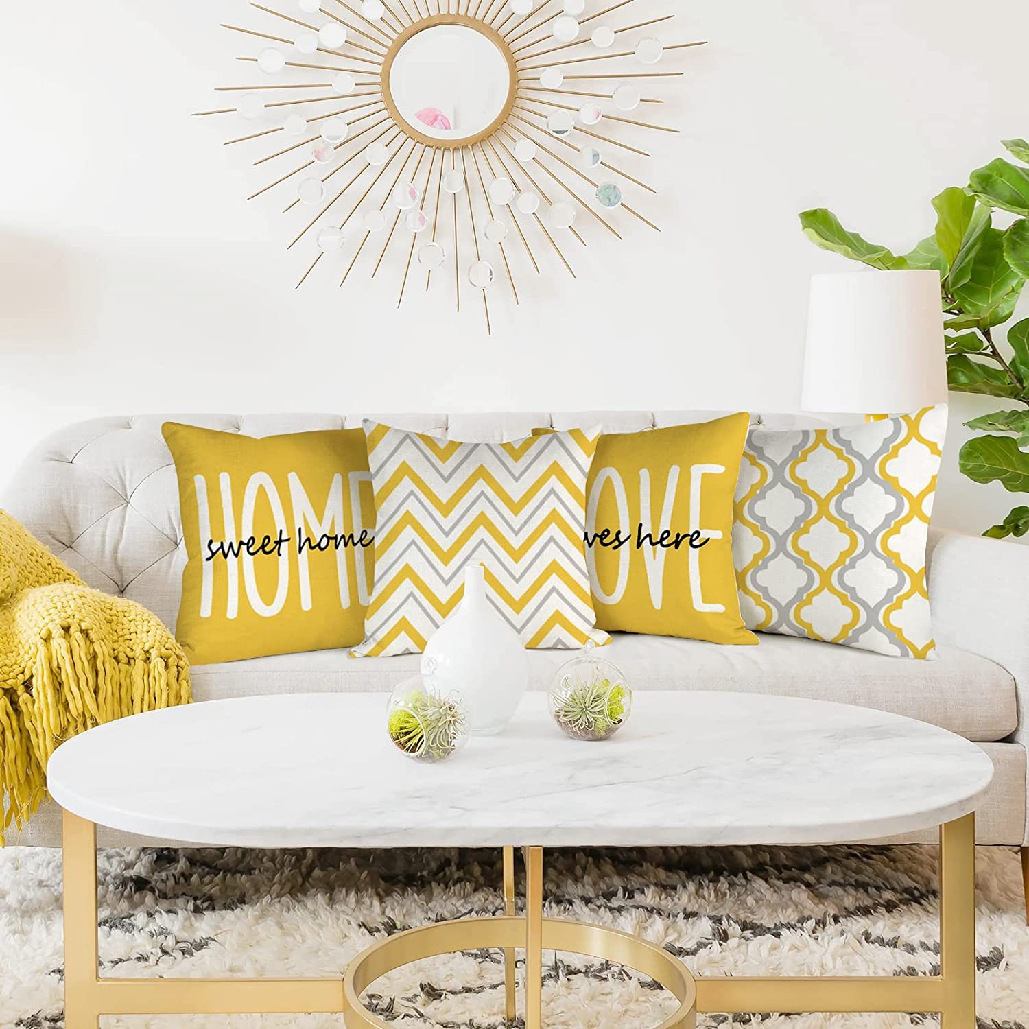 Amazon Country Linen Pillow Square Pillow Cushion Cover Sofa Bedroom Home Decoration Pillow Cover Four-piece Set