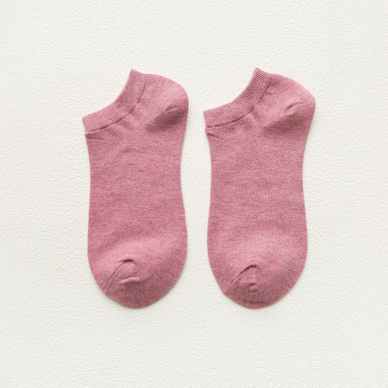 女性用秋用薄手滑り止めボートソックス、浅履き、日本風、脱げにくい、無地綿ソックス、春夏用インビジブルソックス、ショートソックス