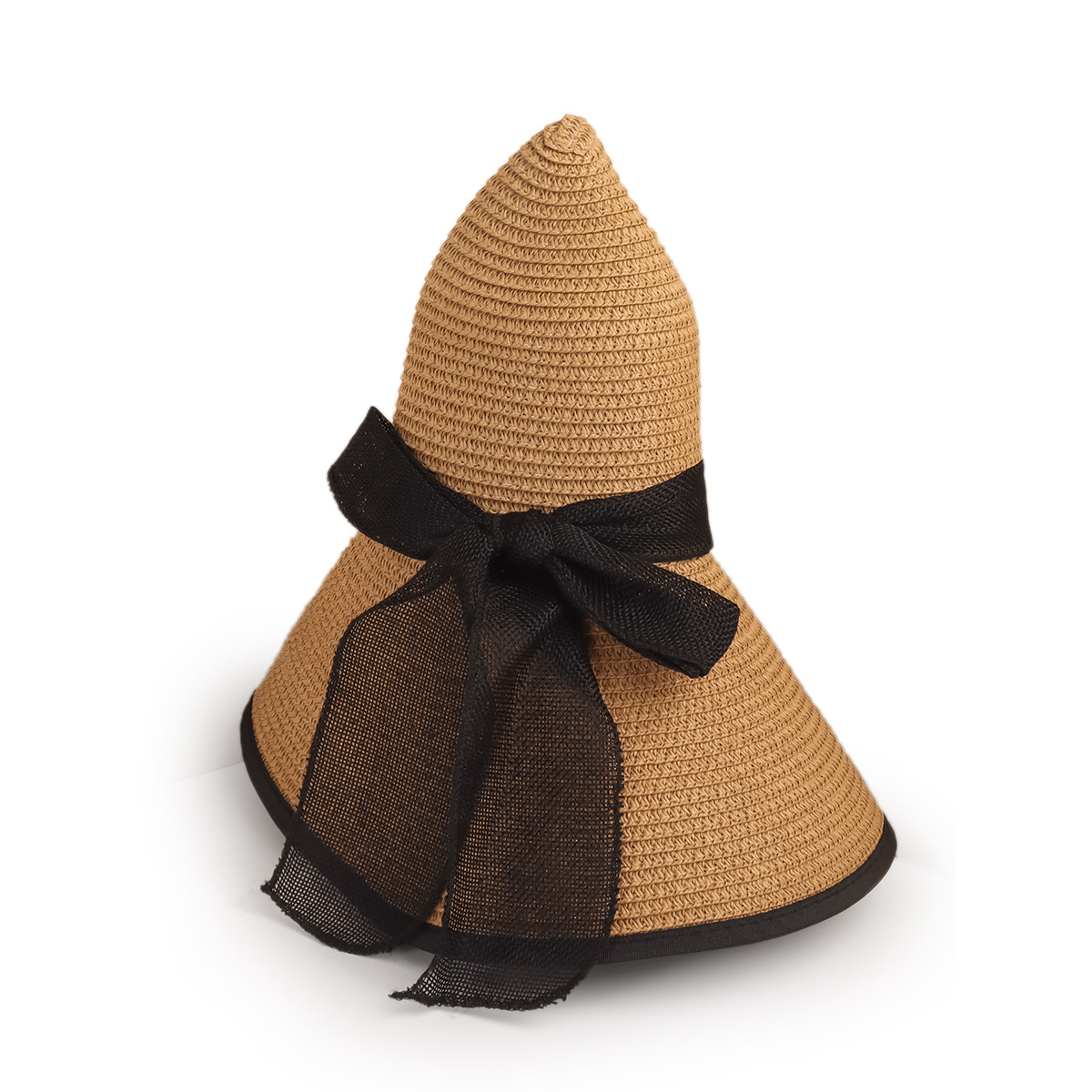 Wholesale Fashion Bows Big Eaves Sunshade Straw Hat display picture 2
