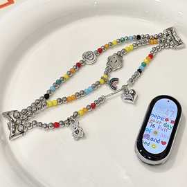 彩虹糖串珠表带适用于小米手环10/8/9Pro表带红米watch4/5表带