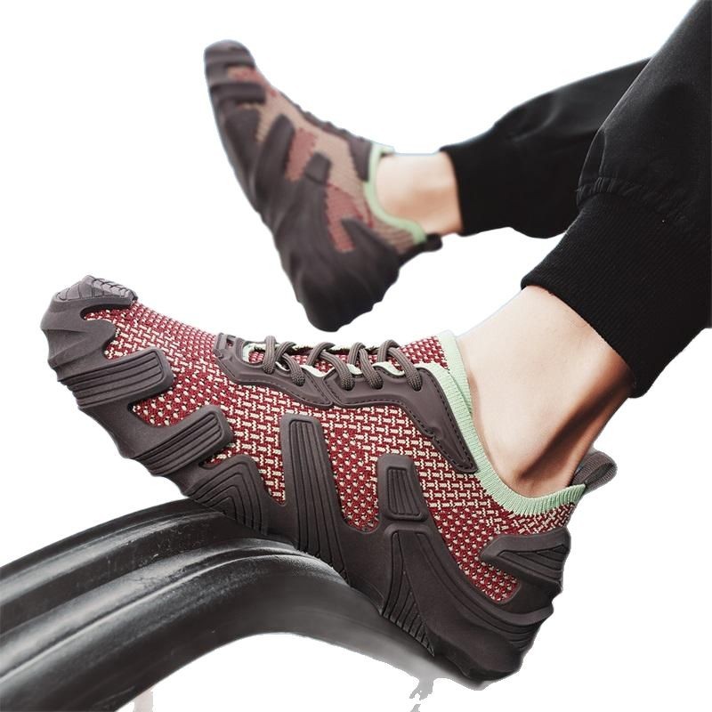 Zapatos de moda para hombres, primavera y verano, zapatos de hombre voladores, calcetines transpirables, zapatos deportivos casuales para hombres, estudiantes