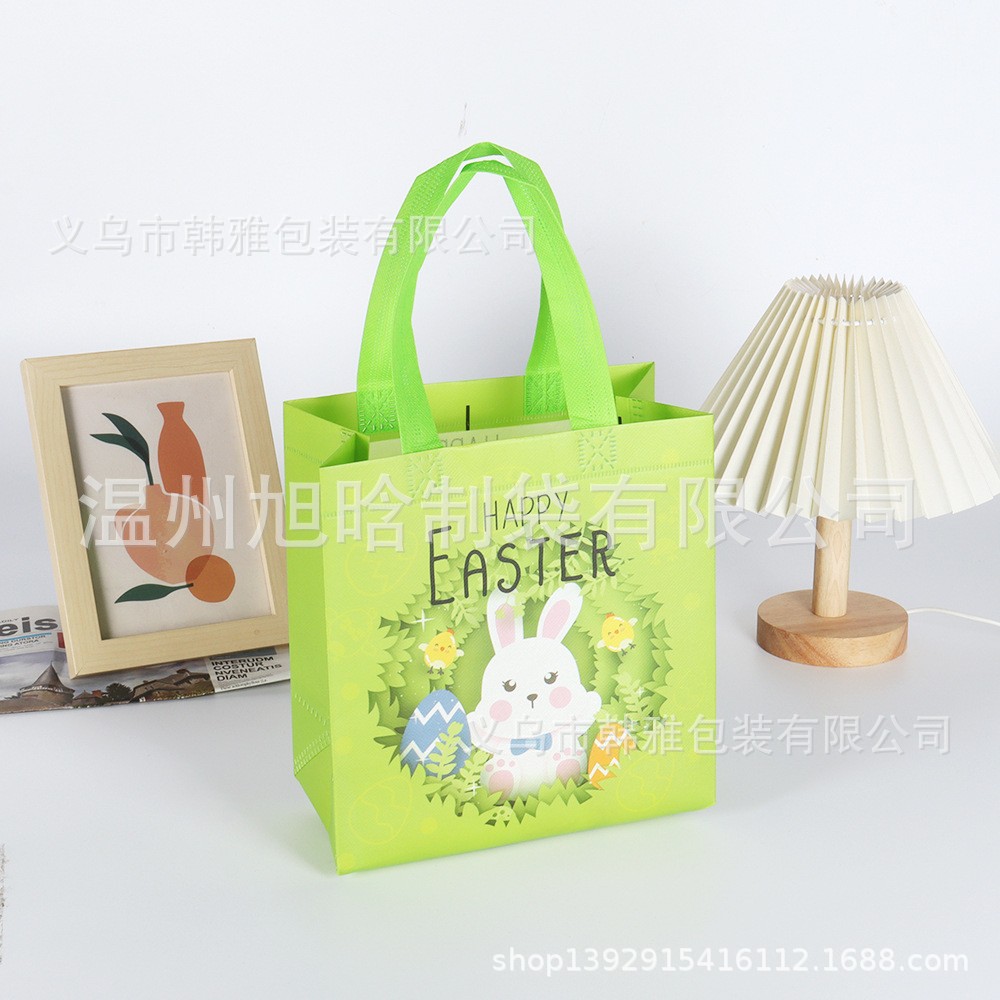 Transfronterizo en stock Bolsa de regalo de Pascua Bolso de dibujos animados no tejido Bolso de decoración de fiesta tridimensional grande traje