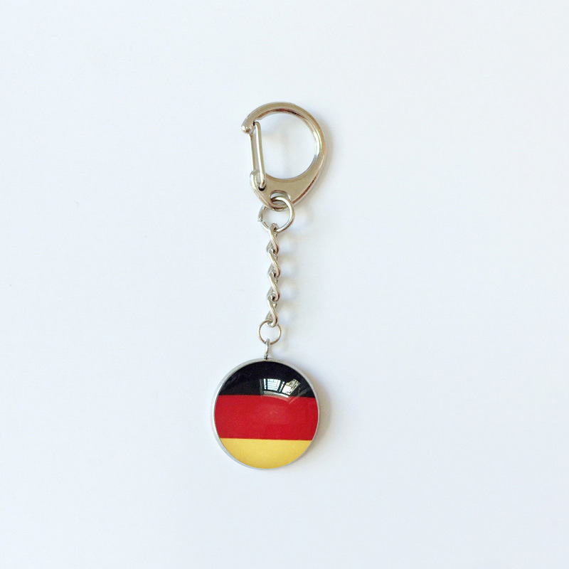 13g Weight Bag Pendant, Keychain Classification 1 Piece Quantity Holiday, Daily Occasion 316 Stainless Steel , Alloy Material National Flag Pattern Epoxy Design Simple Style Style 1 Piece Simple Style National Flag 316 Stainless Steel Alloy Epoxy Bag Pendant Keychain 21