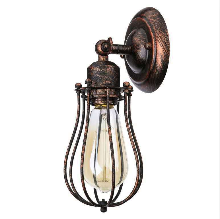 Retro industrial wind wall lamp three-head multi-head adjustable rotating iron cover bedroom living room lamp entrance kitchen Retro industrial wind wall lamp three-head multi-head adjustable rotating iron cover bedroom living room lamp entrance kitchen