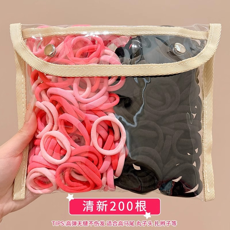 Niños lindos anillos de cabello de color correa de goma niñas de cabello de cola de caballo niñas de alta elasticidad no lastiman cabello