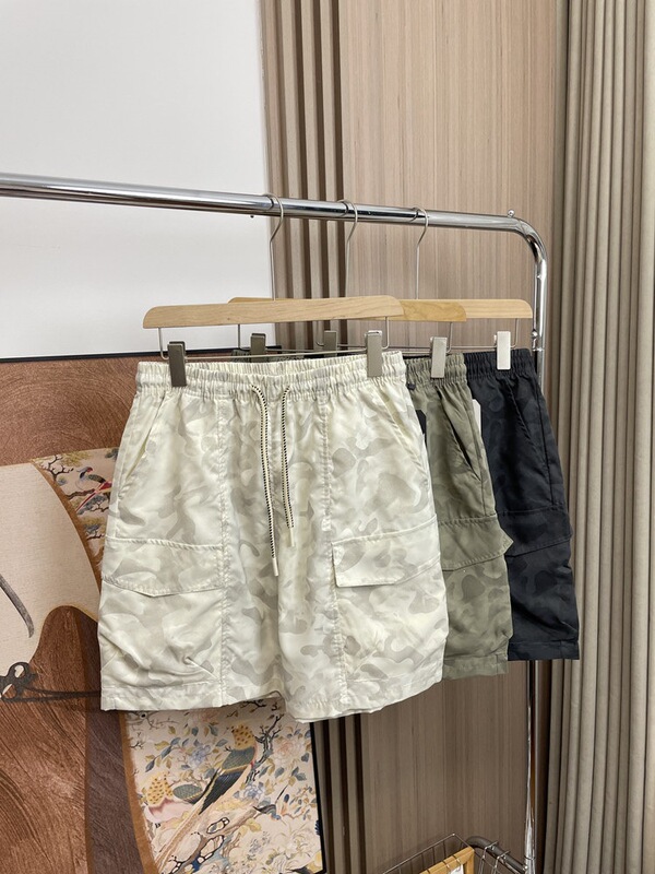 Stylish Appearance! Camouflage Print! Men's Summer Elastic Waist Loose Casual Cargo Shorts