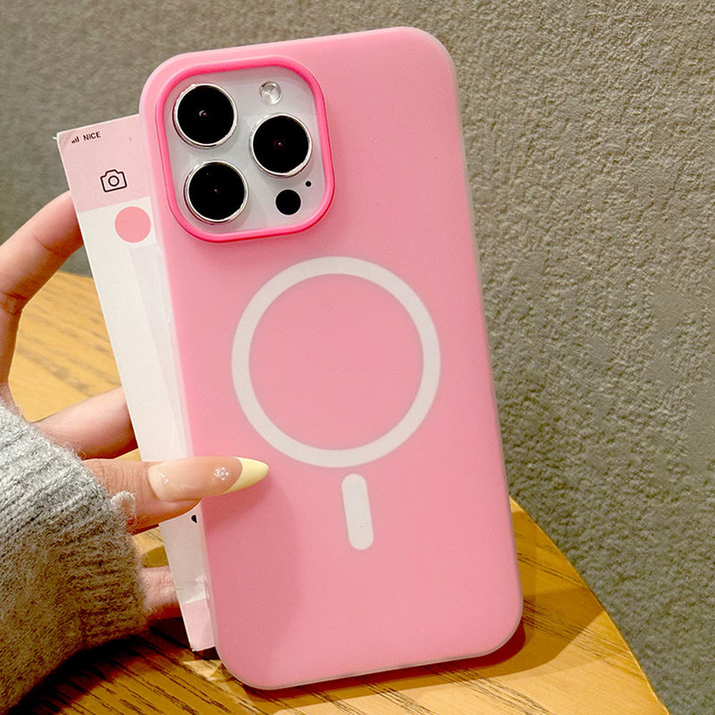 Apple 15 肌に優しいキャンディーカラーの保護カバーに適したツーインワンゼリー磁気 iPhone16ProMax 携帯電話ケース|undefined