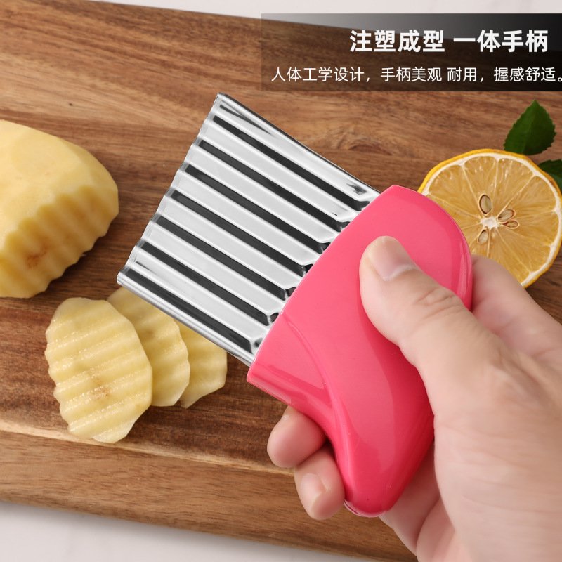 工場卸売りステンレスジャガイモ波刀ポテト切りジャガイモ切り台所ガジェット波刀切り器|undefined