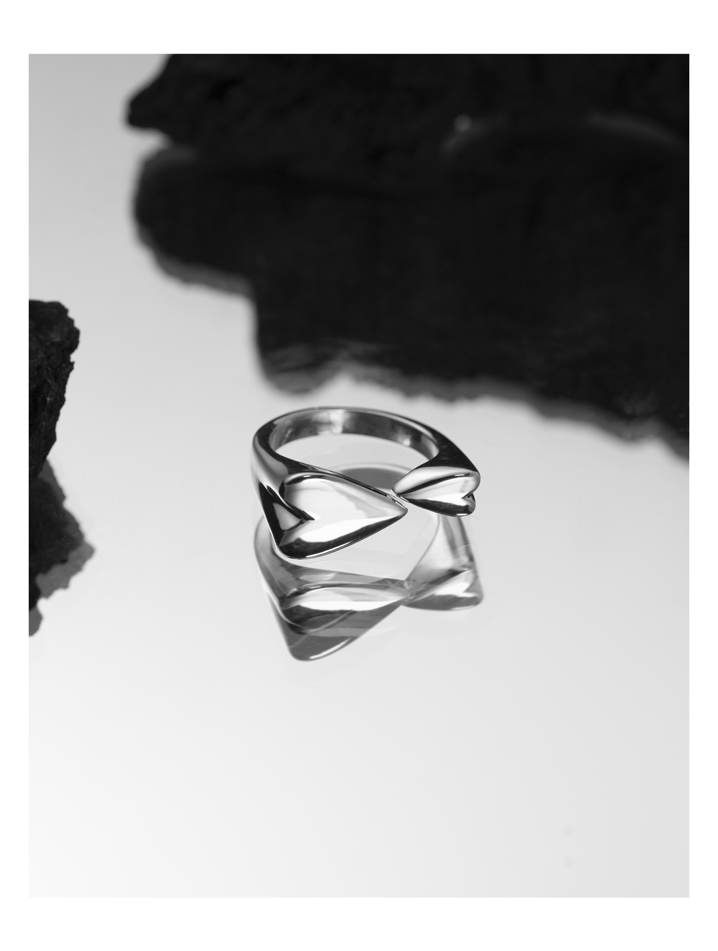 Fashion Heart Shape Copper Plating Rings 1 Piece