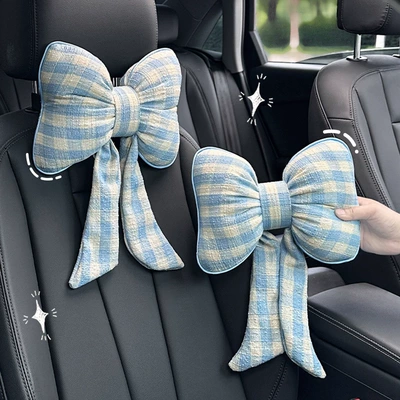 All-Season Universal Car Headrest, Popular Influencer Style, Comfortable Neck Support Pillow, Stylish Car Interior Accessory