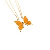 Cross -border new FRIENDSHIP Friendship Butterfly Necklace Simple Friends Dripping Oil Strange Color Butterfly Necklace