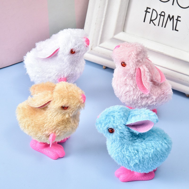 Shake the same style of winding chick simulation animal plush jumping chicken nostalgic stall children's toys wholesale