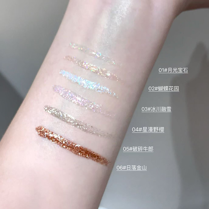 Ke Lauder Bright Galaxy Eyeshadow Liquid Perlas Flash fino Resplandor Exquisito Resplandor Lying Silkworm Eyes Brillante Sombra de ojos