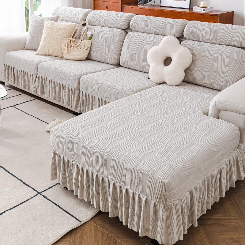 Funda de sofá universal todo incluido cuatro estaciones falda universal nuevo simple elástico antideslizante tela sofá a prueba de polvo ..