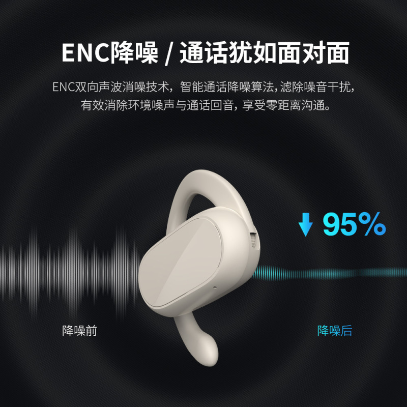 骨伝導オープンbluetoothイヤホンows5.3ガス伝導が耳に入らない騒音低減ビジネススポーツランニング高航続|undefined