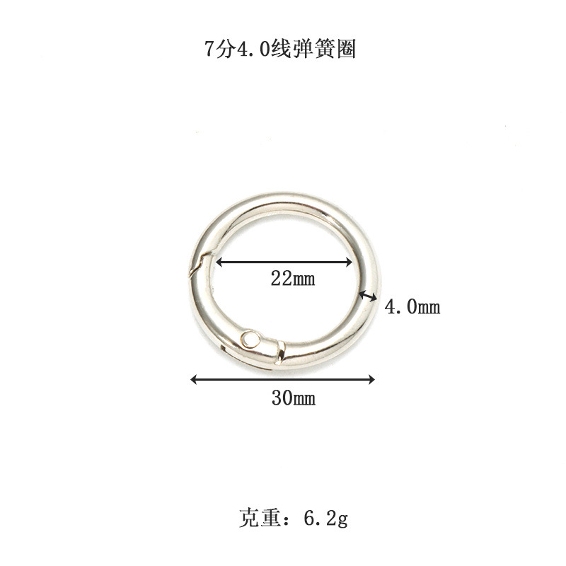 Accesorios de hardware para equipaje de hebillas de resorte de aleación de zinc en stock con hebillas de anillo abiertas