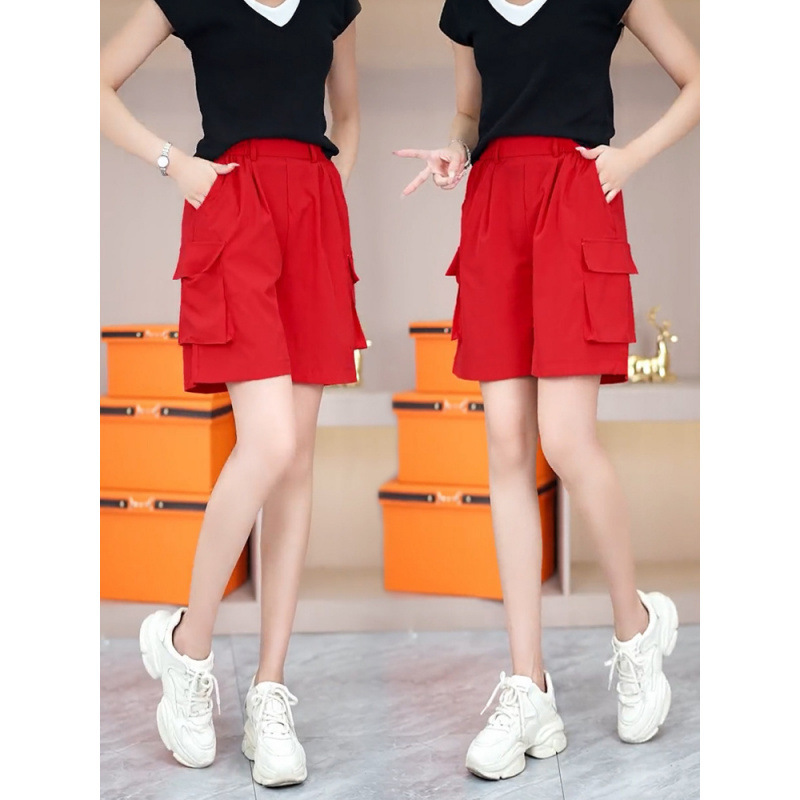 2025 Summer Shorts Women's Thin Ice Silk Quick-Drying Five-Point Cargo Pants High-Waisted Loose Wide-Leg Mid-Pants Sports Pants 2025 Summer Shorts Women's Thin Ice Silk Quick-Drying Five-Point Cargo Pants High-Waisted Loose Wide-Leg Mid-Pants Sports Pants