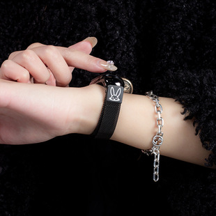 Xiaomi bracelet strap 8/7/6nfc smart sports rabbit 5/4/3 metal magnetic wristband creative personality male