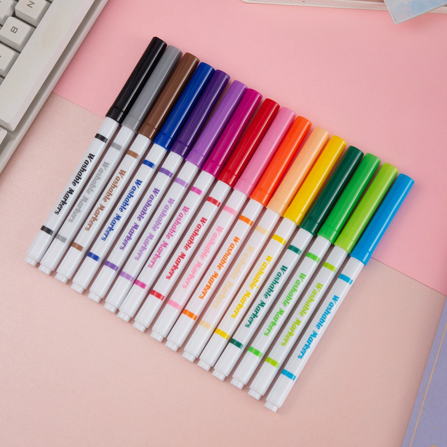 Производитель акварельных ручек, индивидуальные 12-красочные акварельные ручки, студенческие красочные ключевые маркеры для граффити, детские принадлежности для рисования