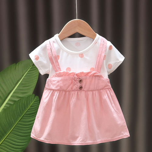 0-2 years old girl's dress, 1 girl baby summer short-sleeve dress, 2 infant children's princess dress, 3 toddler dress