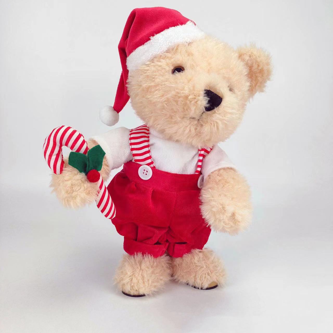 Peluche eléctrico Oso de juguete canto bailando Navidad oso fiesta decoración regalo niños regalo muñeca oso