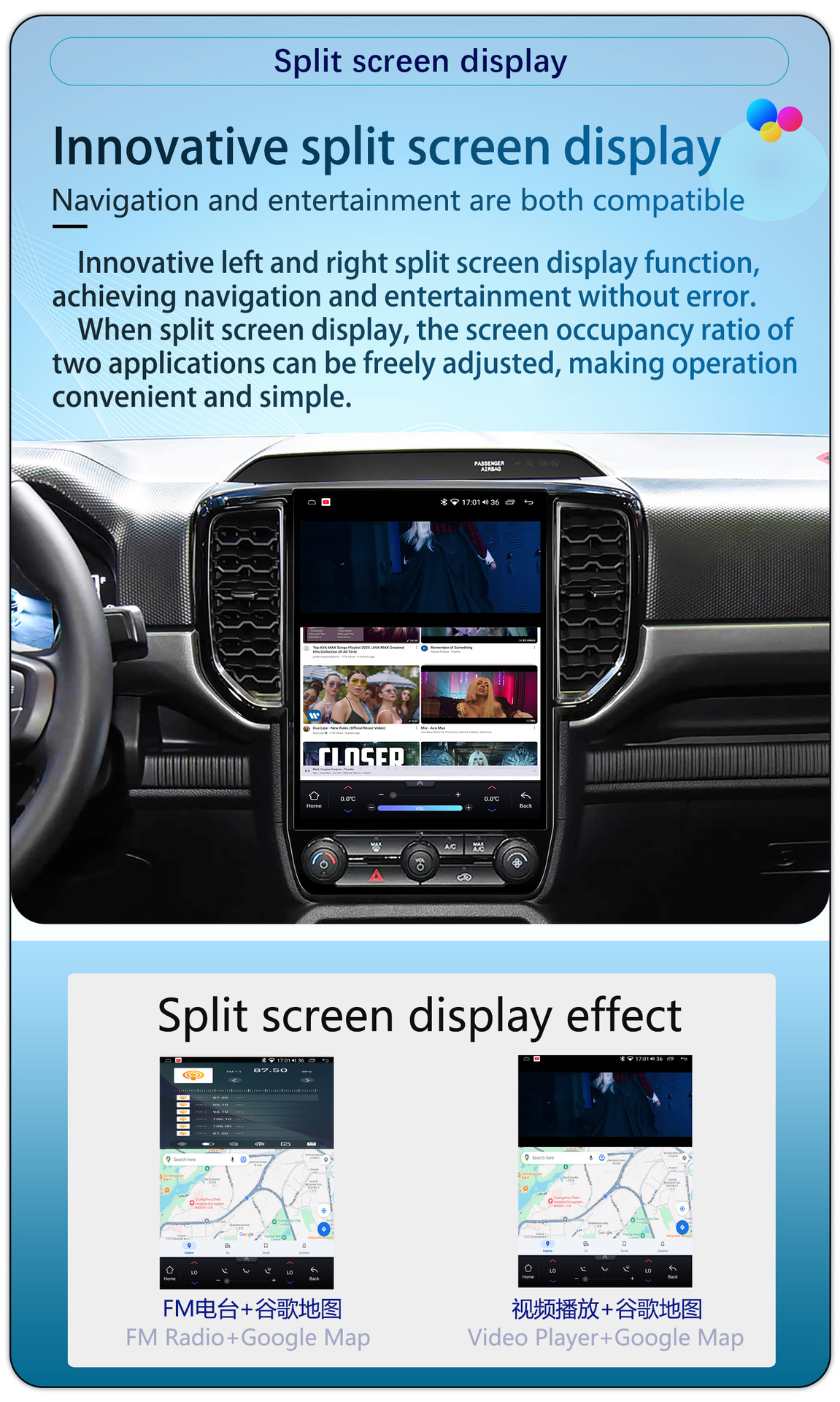 Suitable for 12.1-Inch 19-23 Model Ford Ranger Android Vertical Screen Carplay Navigation 360 Panoramic All-In-One Machine