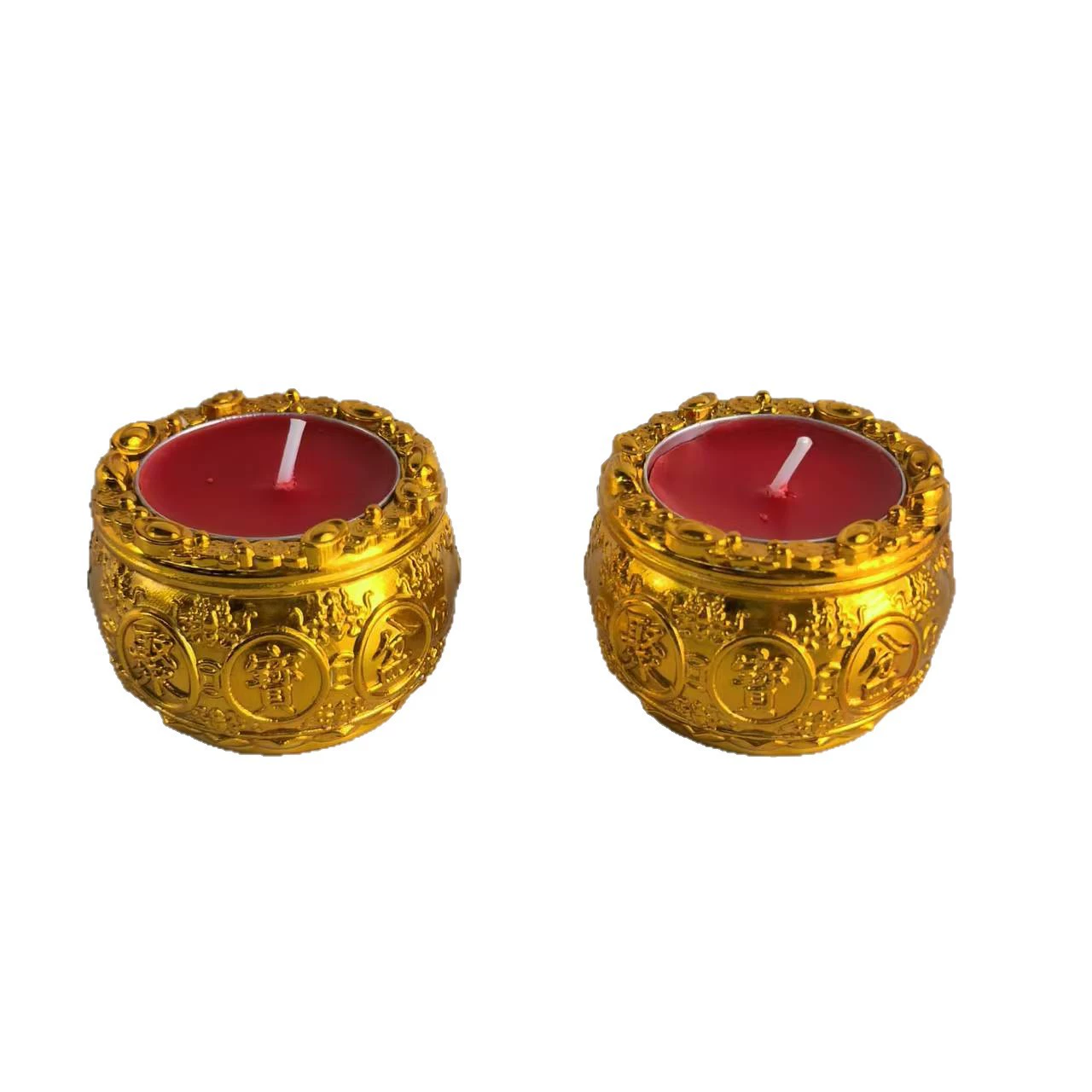New product treasure pot butter lamp attracts wealth and wealth offering god red candle lamp Buddha in front of the Buddha's offering lamp wealth and god lamp tribute Buddha