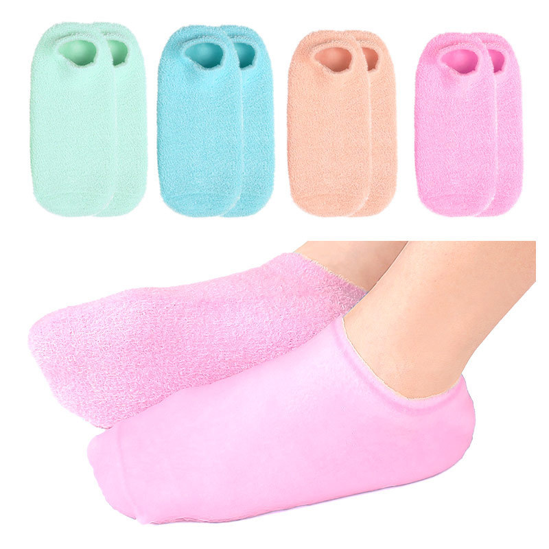 Rose Oil Heel Foot Feather Yarn Boat Socks Set Socks Film Full Socks Gel Gel In-Stock Foot Covers