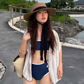 2026新款防晒比基尼小胸聚拢性感分体三角温泉度假泳衣女厂家直销