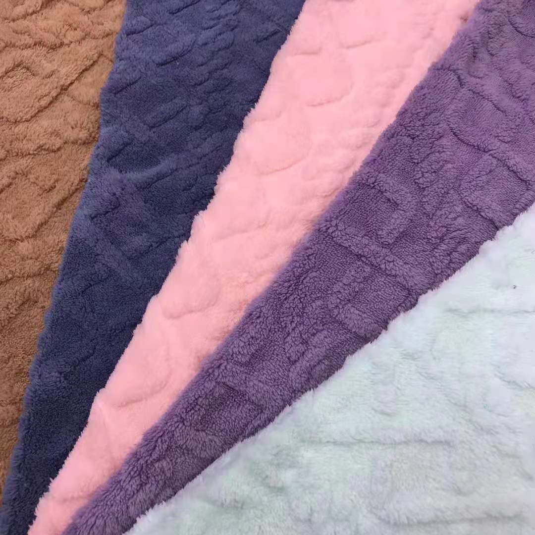 Doble cara jacquard ártico puntos verticales amor diamante torcido pijamas textiles caseros tela cálida