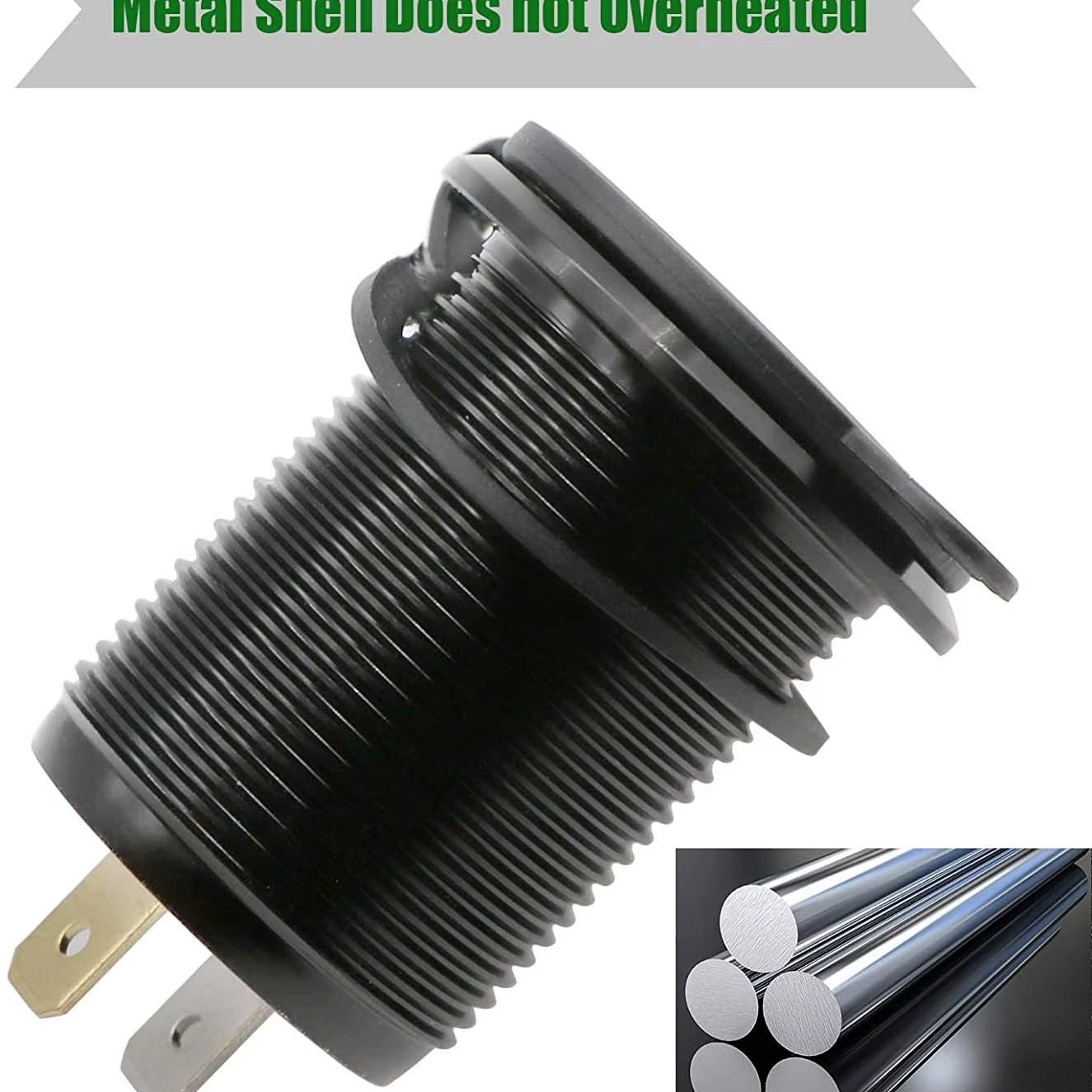 Adecuado para automóvil, automóvil, motocicleta, barco, cargador de automóvil modificado, enchufe USB, interfaz QC3.0 PD a prueba de agua