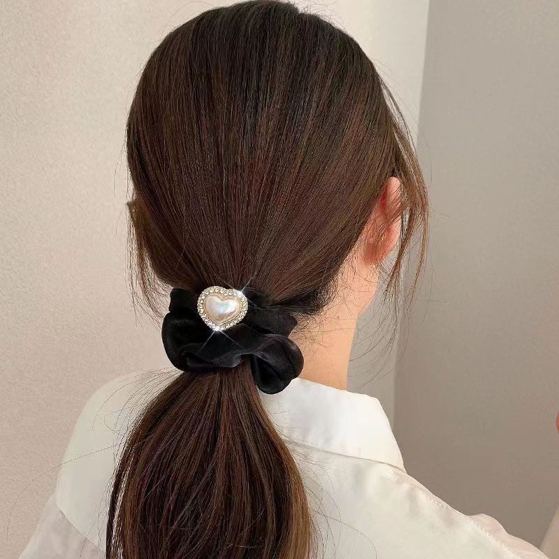 大腸シュシュ女性高級感合金愛シュシュ高弾力耐久性シフォン髪飾りヘアゴム|undefined