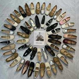 品牌尾货时装单鞋女春款一字扣平底气质单鞋法式玛丽珍小皮鞋杂款