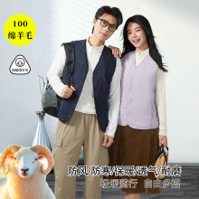 男女同款【气绒羊毛马甲】秋冬季内外穿防风防水保暖休闲坎肩2580