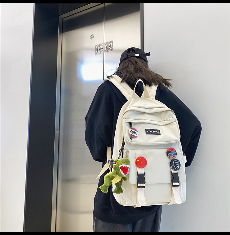 Schoolbag Female Korean Harajuku Ulzzang High School Student Backpack Junior High School Student Large Capacity College Style Ins Backpackpicture49
