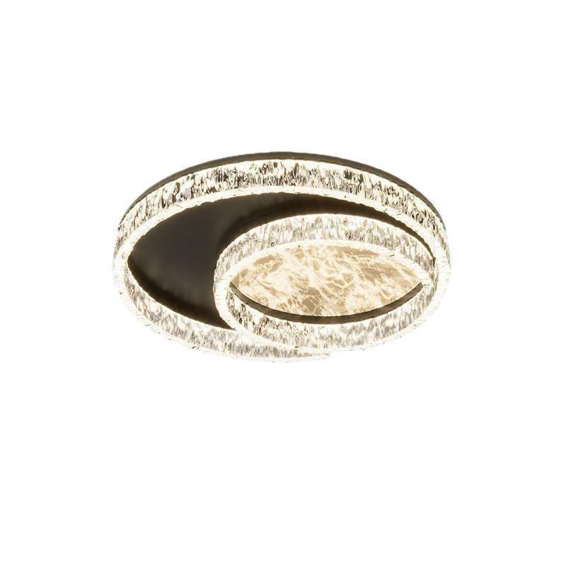 [Selección estricta] diseño de lámparas de techo redondas italianas de lujo ligero de humo de alto espectro de lámparas de habitación de protección de ojos