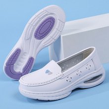 定制气垫护士鞋女软底透气不累脚真皮舒适平底防滑医院工作鞋批发