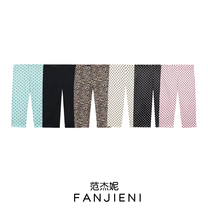 ZR Foreign Trade Wholesale European and American Style Women's Clothing Fashionable Casual Versatile Retro Polka Dot Capri Pants 6929406