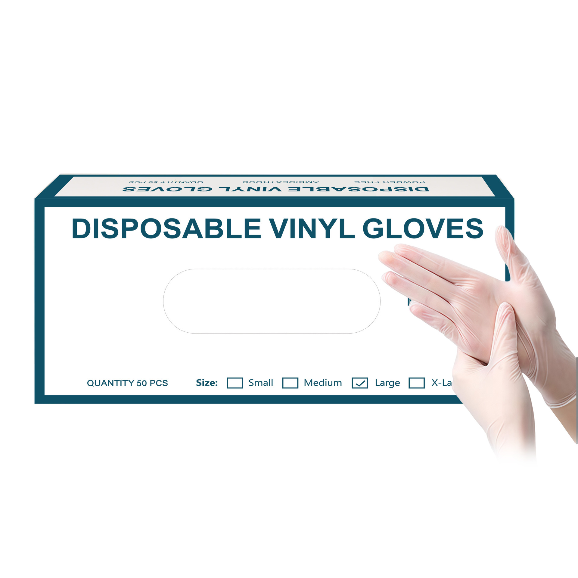 Guantes de bordado desechables 50 guantes de protección blancos y negros guantes de limpieza de látex de goma