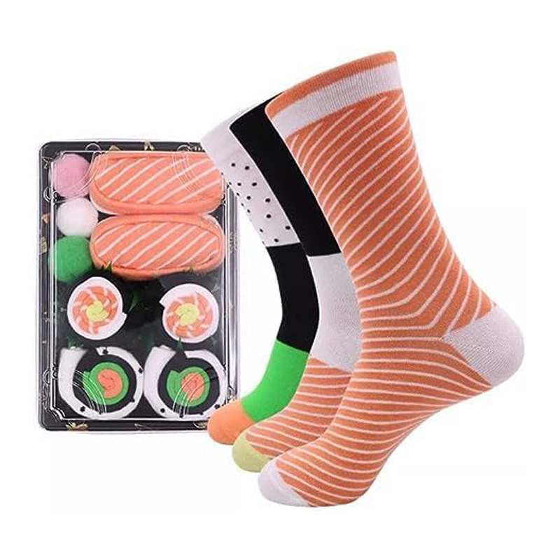 Regalos creativos calcetines de algodón Sushi salmón arroz calcetines comida Sushi calcetines caja de regalo regalos medias