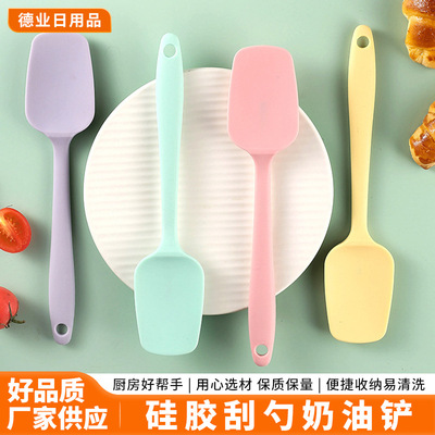 跨境直供大小号一体硅胶T铲烘培工具21CM28CM牛油奶油铲小T铲刮勺|ms