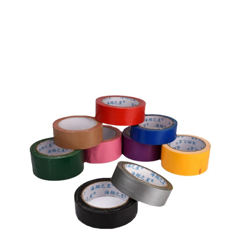 Cinta de tela a base de tela de alta viscosidad de color, cinta de tela fácil de rasgar y sin costuras, cinta de mantillo impermeable, cinta de tela de malla de decoración