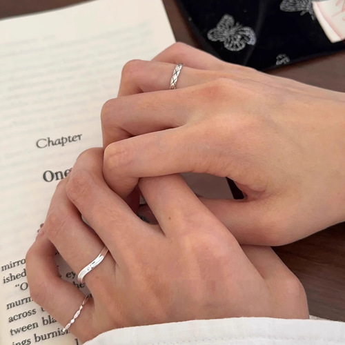 S925 Pure Silver Tail Ring Plain Band Ring for Women, Non-Fading, Stackable, Versatile, Index Finger Ring with Openable Design, Adjustable, Unique and Exquisite