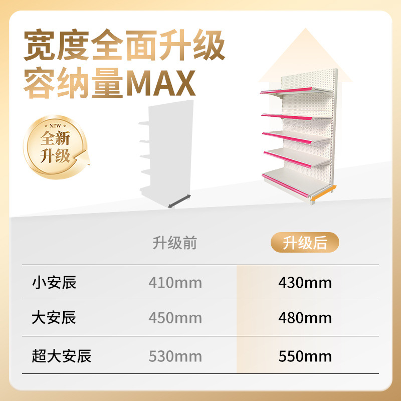 Guangdong supermercado estante mayorista Zhongdao estante agujero estante de placa estante estante mayorista estante de exhibición de supermercado