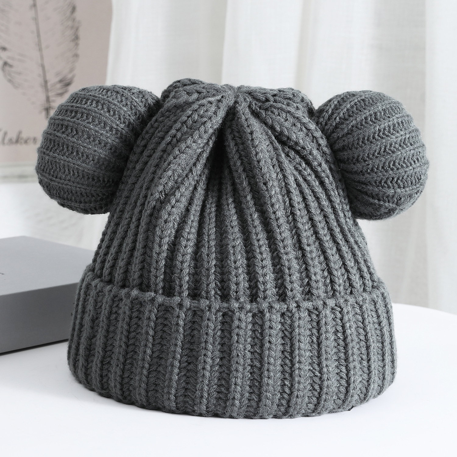 Niedlicher Teddybär-Pullover der koreanischen Version mit verdicktem, wärmendem Ohrenschutz, kältebeständig gestrickt für den Herbst und_voghion.com