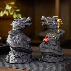 Prosperity Purple Clay Tea Pet 12 Zodiac Dragon God Beast Dragon Year Good Luck Charm Dual-Use Can Be Raised and Played Tea Set Tea Table Ornament