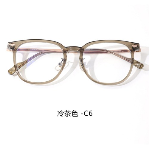 Ultra-light semi-titanium glasses frame for men and women, simple myopia glasses frame, square large frame TR frame glasses M8045