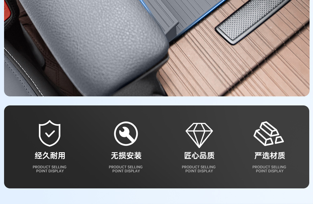 Suitable for Toyota Sienna Center Console Armrest Box Cover Anti-Slip Mat Grevia Armrest Box Leak-Proof Supplies