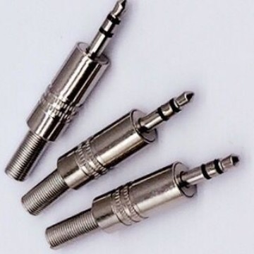 供应3.5双声道全金属镀金镀镍插头 音视频插头 专业品质